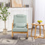 Premium Upholstered Rocking Chair with Lumbar Pillow