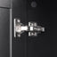 Bathroom storage cabinet, 4-door independent cabinet, adjustable shelf, open multi-layer shelf, black - Korvel