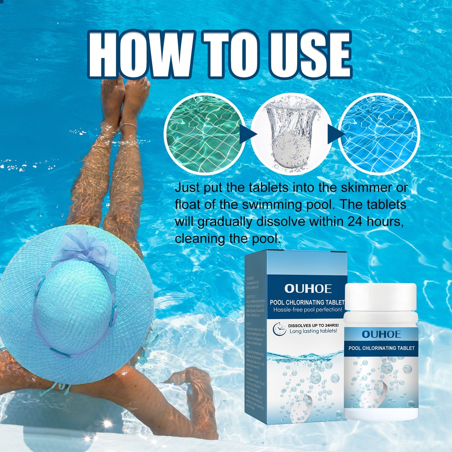 Premium Pool Chlorinated Tablets for Water Quality
