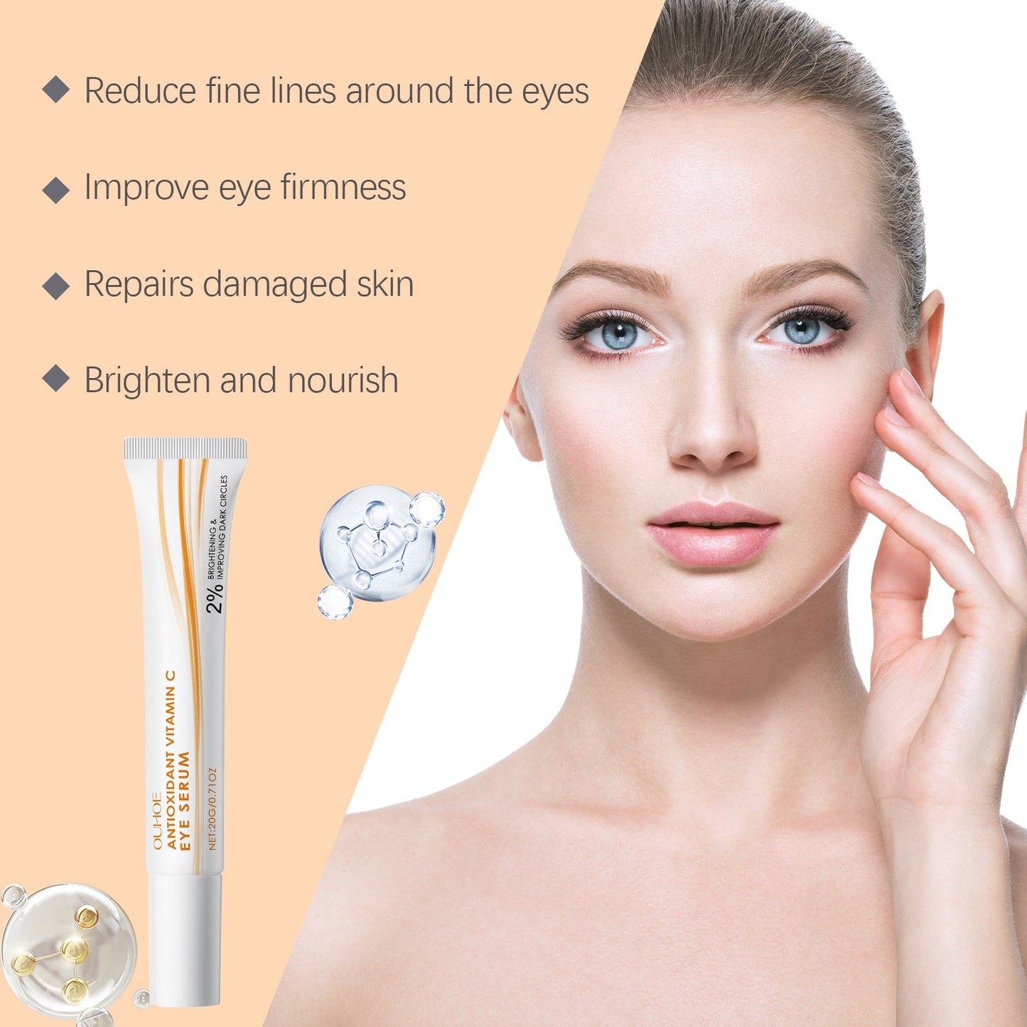 Repair Eye Cream Reduces Fine Lines, Hydrates, Firms, Improves Skin Condition Around Eyes, Massages And Pampers Eyes - Korvel