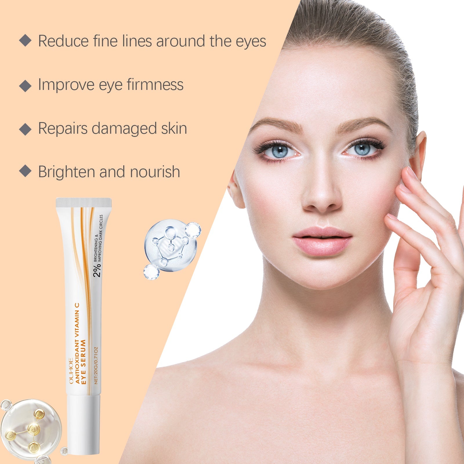 Repair Eye Cream Reduces Fine Lines, Hydrates, Firms, Improves Skin Condition Around Eyes, Massages And Pampers Eyes - Korvel