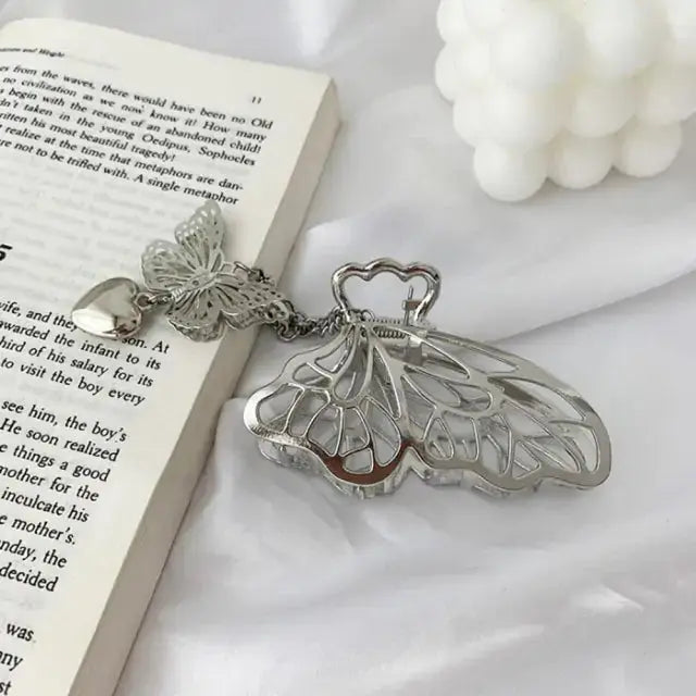 Pinza para el cabello en forma de mariposa elegante para recogidos con estilo