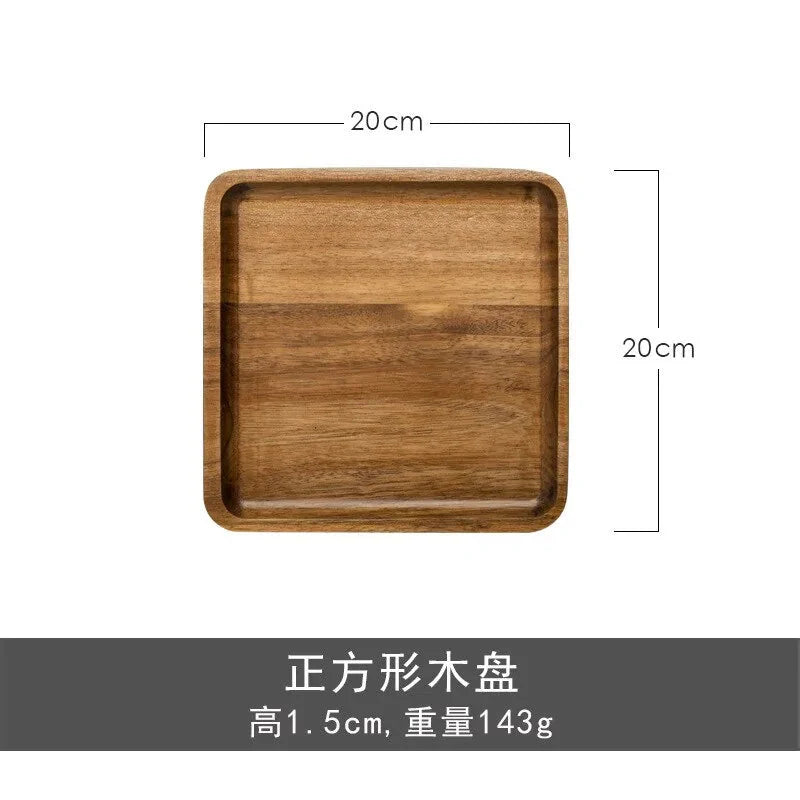 Platos de Madera Hechos a Mano - Elegantes Bandejas Cuadradas
