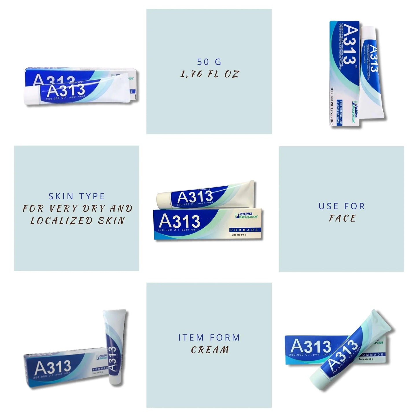 Crema Nocturna A313 Retinol Pommade para el Cuidado de la Piel