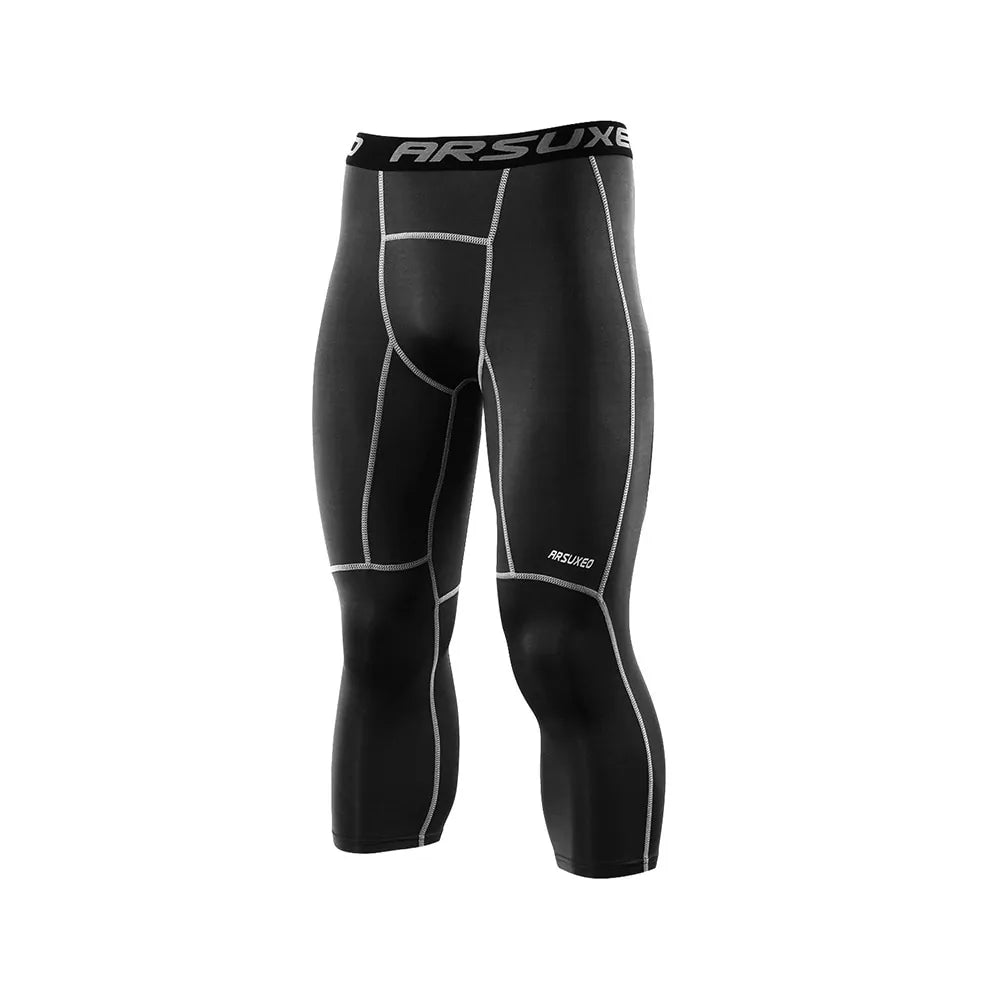 Collants de compression pour hommes ARSUXEO pour vêtements de sport