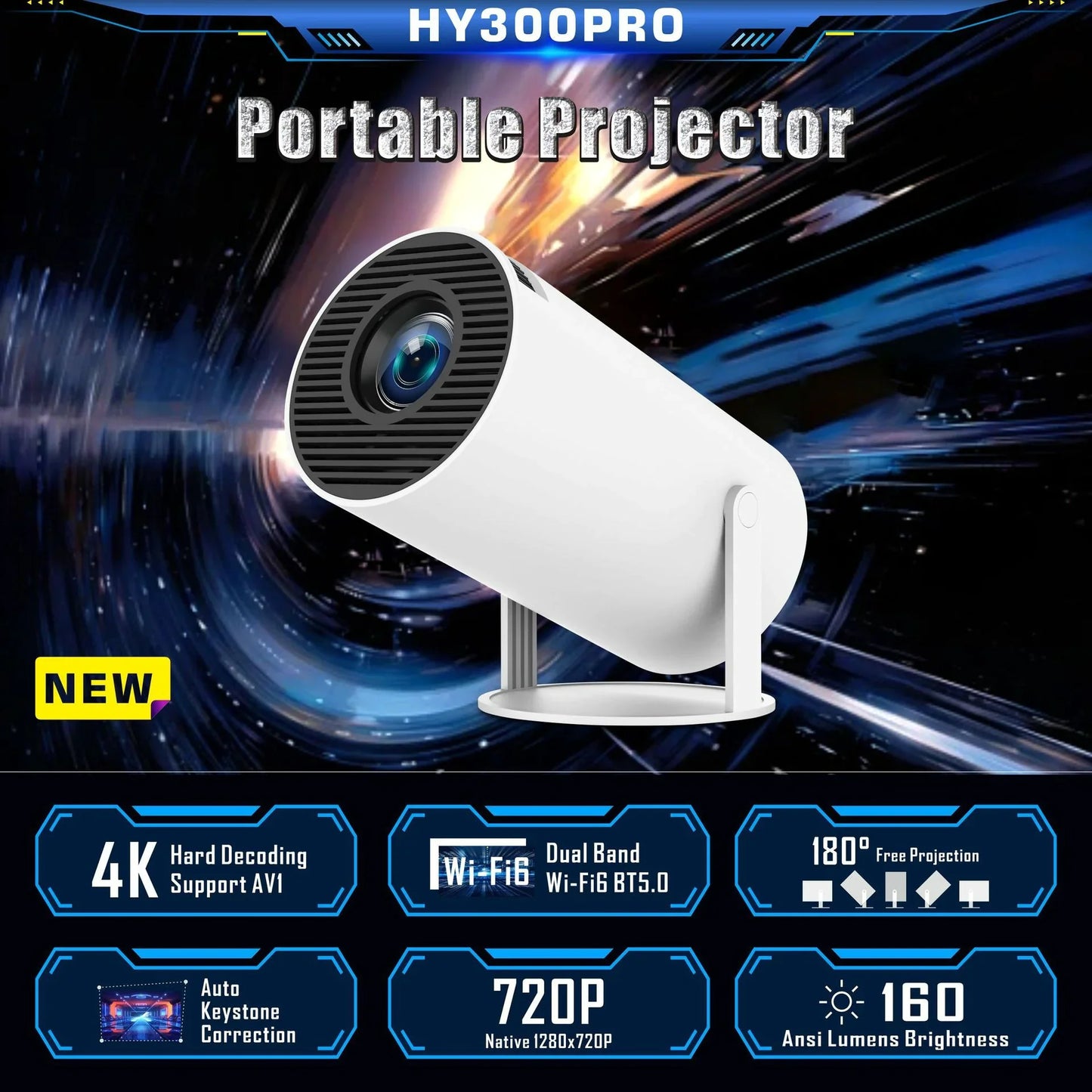 Proyector HY300 Pro - Experiencia Multimedia Compacta