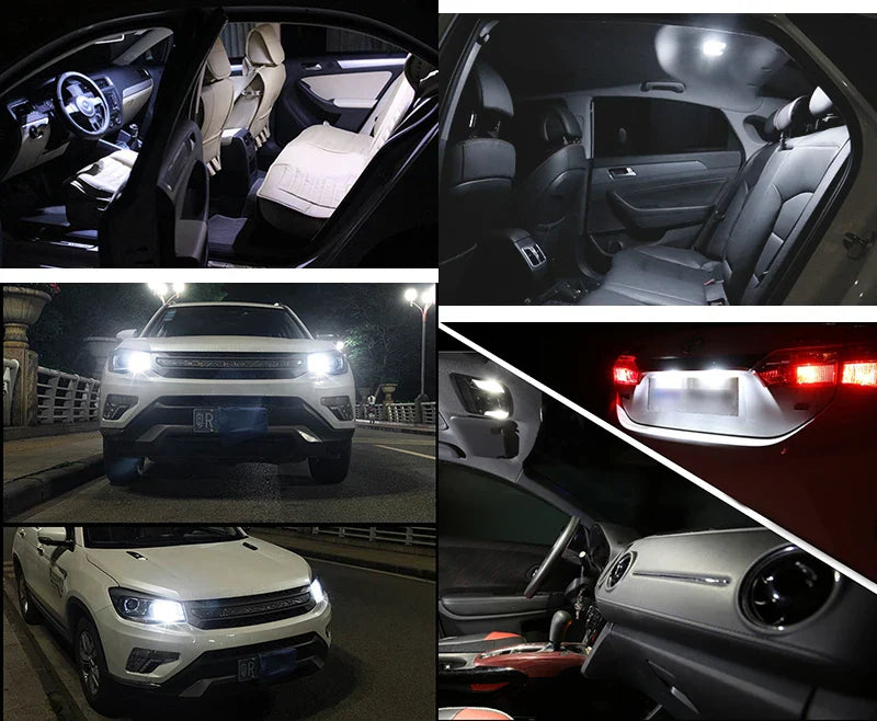 2PCS T10 W5W LED Lumière Intérieure de Voiture - Lampe Marqueur COB