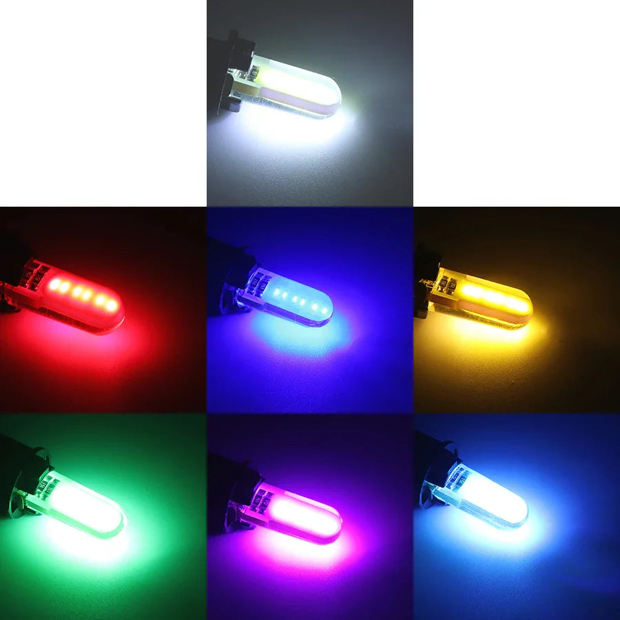 2PCS T10 W5W LED Lumière Intérieure de Voiture - Lampe Marqueur COB
