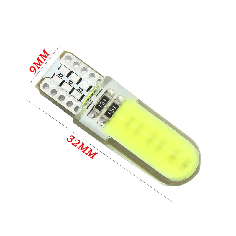 2PCS T10 W5W LED Lumière Intérieure de Voiture - Lampe Marqueur COB