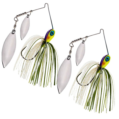 Premium Tungsten Double Willow Spinnerbait Jigs – 2-Pack