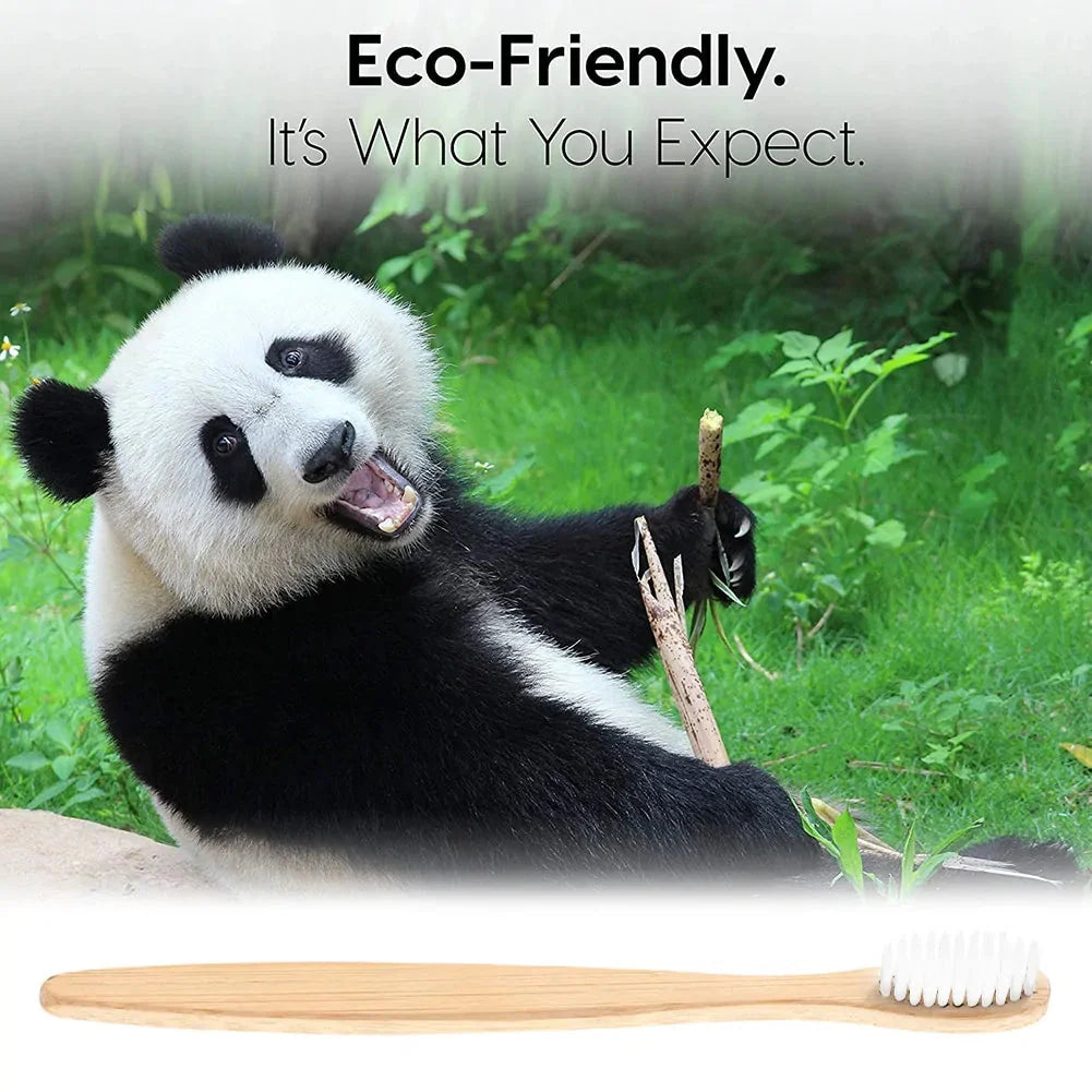 Brosse à dents en bambou naturel avec poils doux