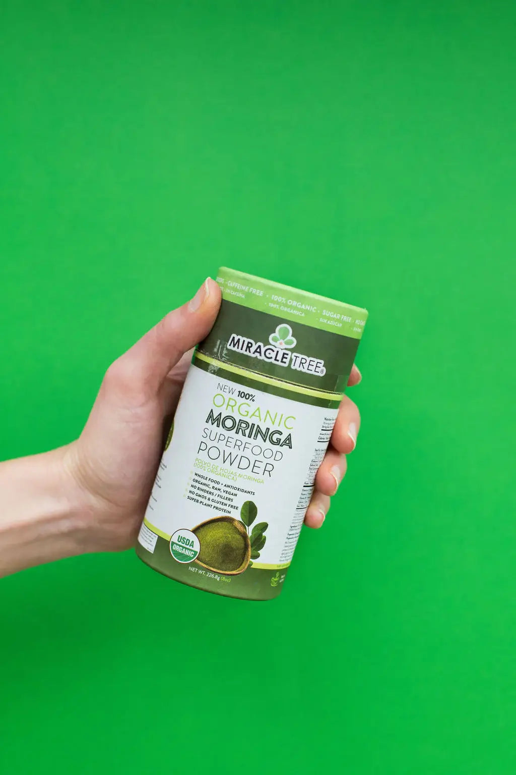 100% Organic Moringa Canister