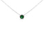 Collier Pendentif en Améthyste Violet Sertie en Argent Sterling 7MM - 18"