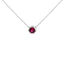 Collier Pendentif en Améthyste Violet Sertie en Argent Sterling 7MM - 18"