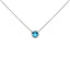 Collier Pendentif en Améthyste Violet Sertie en Argent Sterling 7MM - 18"