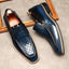 Mocasines de Cuero con Estampado de Cocodrilo Elegantes para Hombres