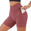 Shorts de Yoga Sin Costuras de Cintura Alta para Mujeres
