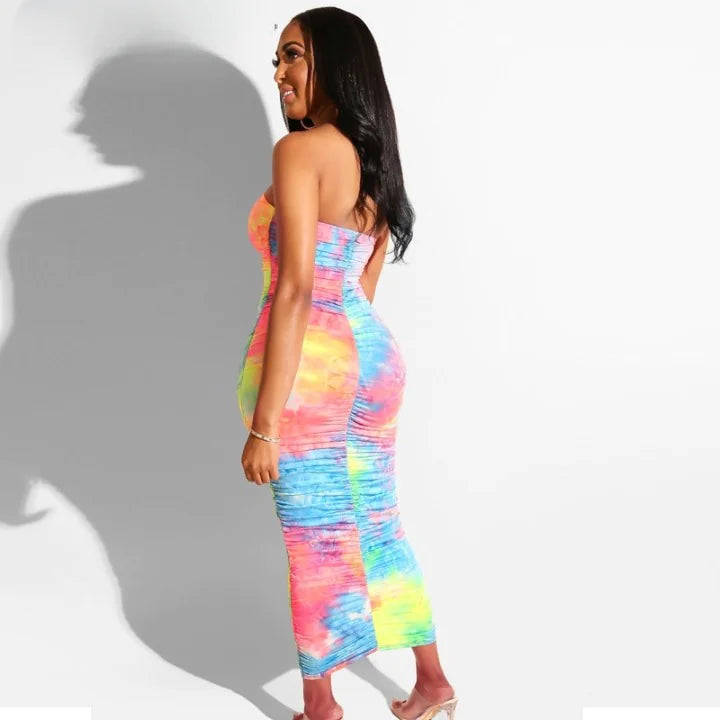 Vestido Tubo Verde Neón para Mujeres
