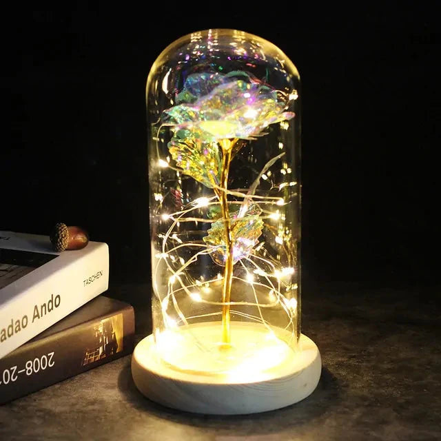 Enchanted Glass Rose Decoration for Home Decor