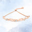 Bracelet Bolo en Argent Sterling Plaqué Or Rose 14K avec Diamants
