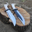 Custom 1095 High-Carbon Bowie Knife with Deer Horn Handle & Leather Sheath - Korvel