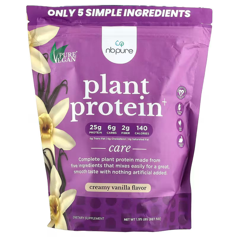 NB Pure Plant Protein+, Vainilla Cremosa, 1.95 Lbs