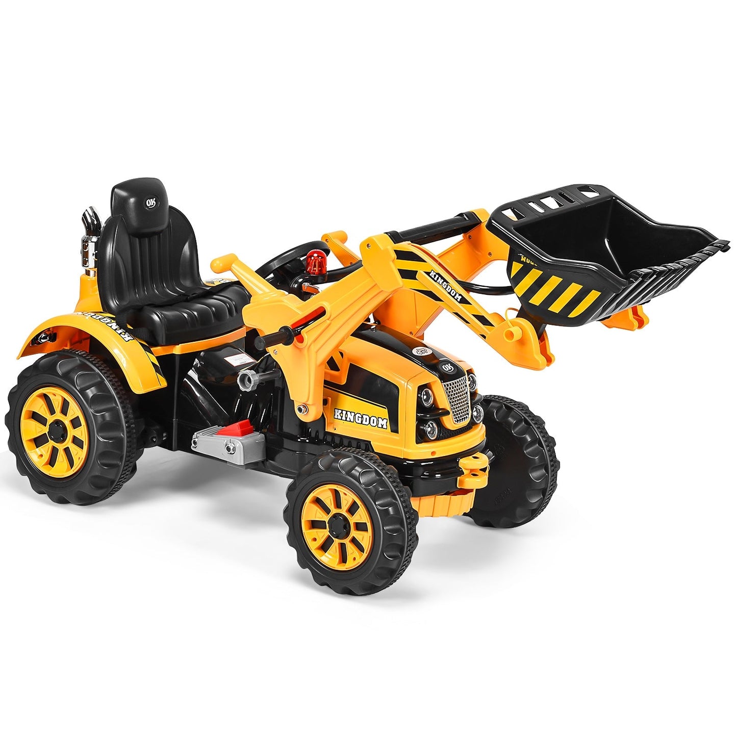 12V Battery Powered Kids Ride-On Dumper Truck - Yellow