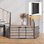 115 Inch 5 Panel Adjustable Fireplace Fence - Black