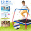 36 Inch Kids Indoor Outdoor Square Trampoline with Foamed Handrail - Blue