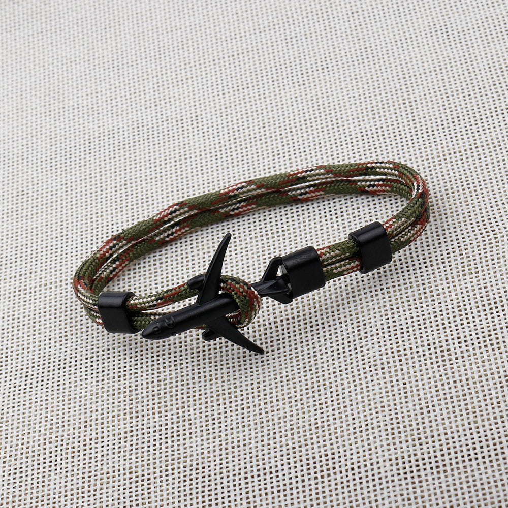 Pulsera de Ancla de Avión de Moda Moderna para Hombres y Mujeres