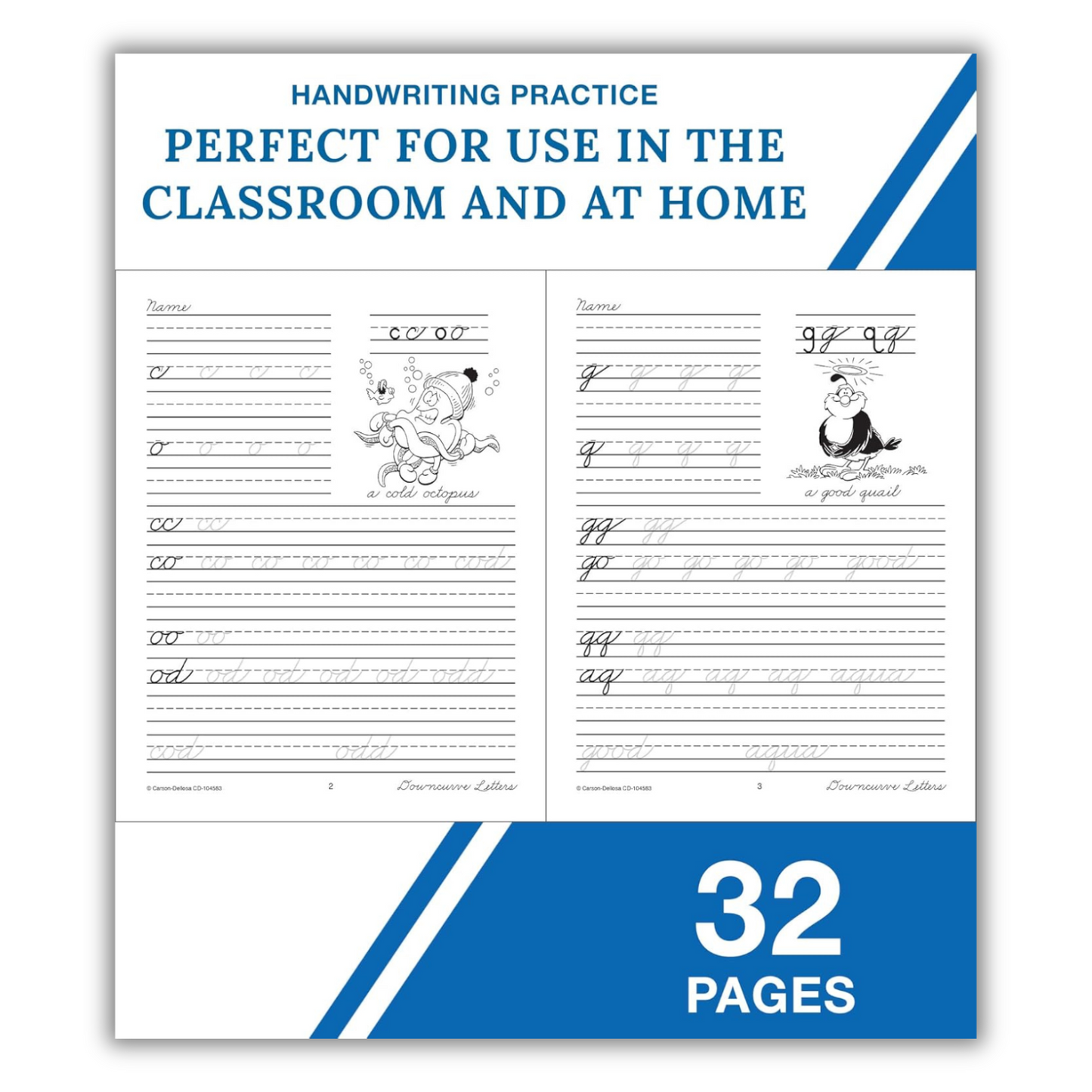 Carson Dellosa Cursive Handwriting Workbook for Kids - Engaging Practice for Letters and Numbers (Spiral Bound) - Korvel