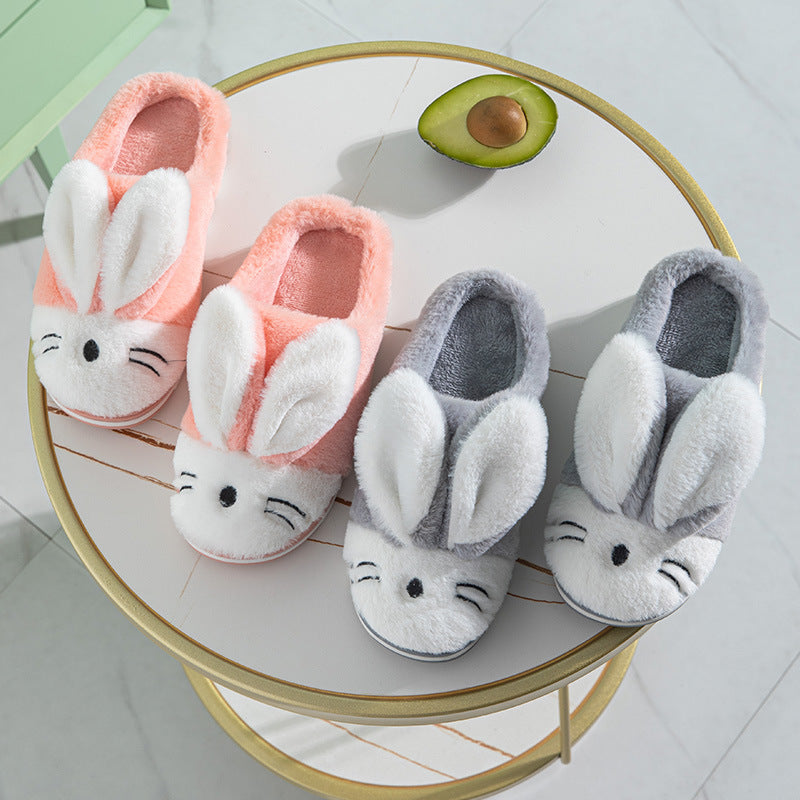 Zapatillas de Conejo de Dibujos Animados Acogedoras para Niños y Adultos