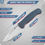 Premium Wrangler Folding Pocket Knife Gift Set for Adventurers (Silver & Red) - Korvel
