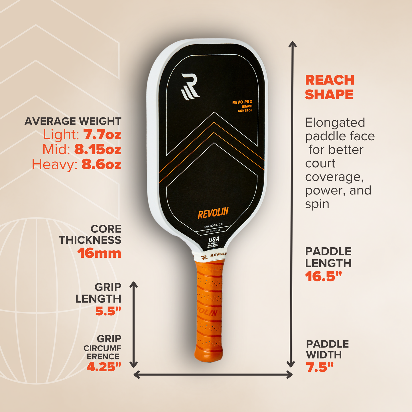 Raquette de Pickleball Revo Pro Reach