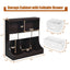Freestanding Combo Cubby Bin Storage Organizer Unit with 3 Baskets - Brown