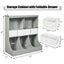 Freestanding Combo Cubby Bin Storage Organizer Unit with 3 Baskets - Gray
