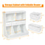Freestanding Combo Cubby Bin Storage Organizer Unit with 3 Baskets - White