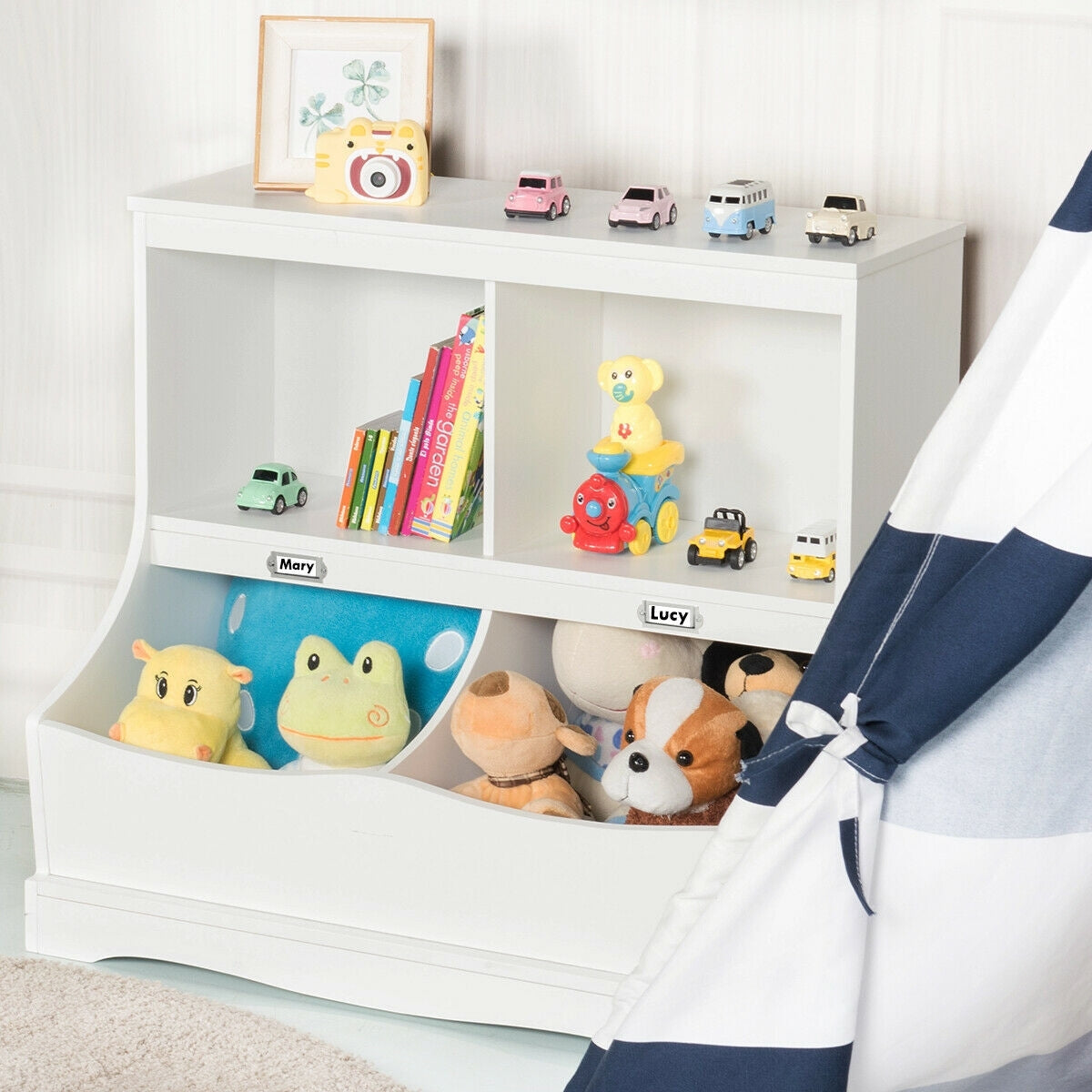 Kids Multi-Functional Floor Cabinet - White