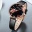 Montre Élégante pour Femme avec Motifs de Découpage Floral