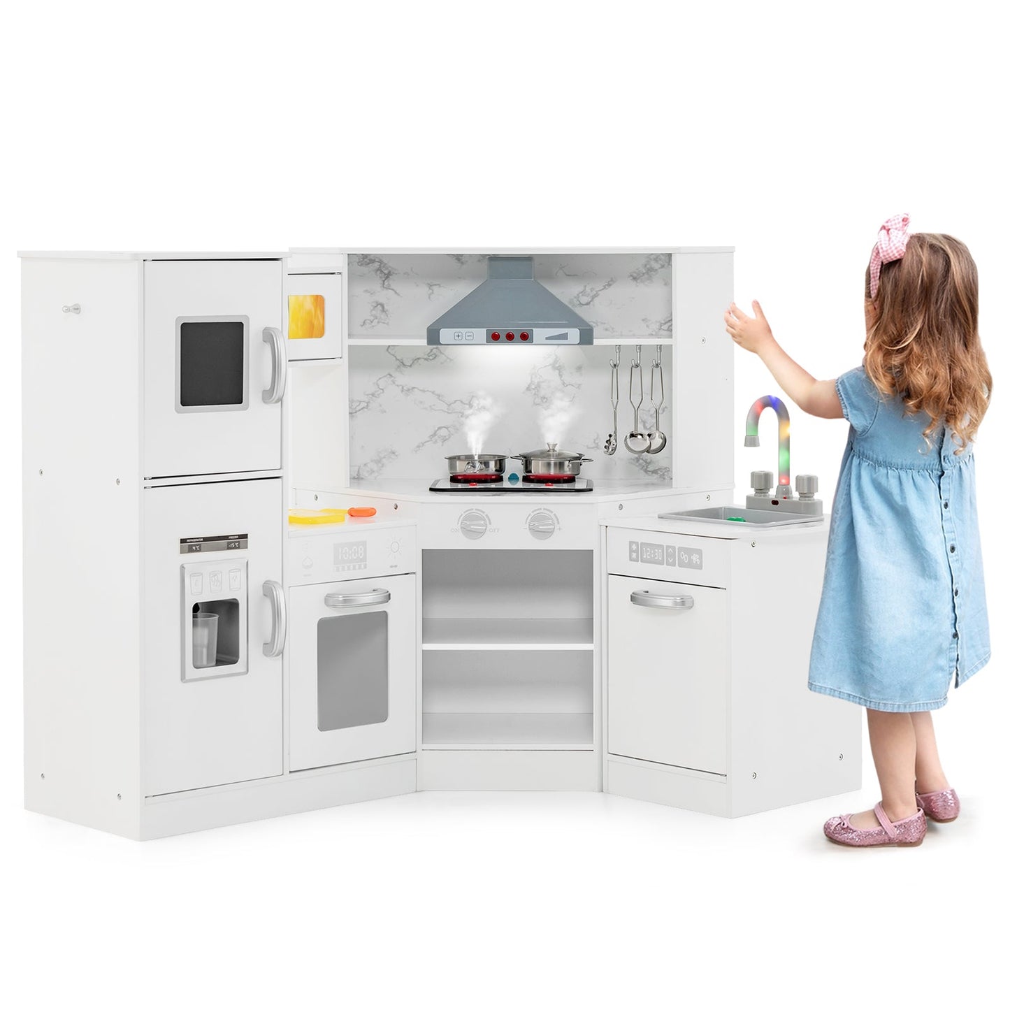 Cuisine de jeu Kids Corner avec évier séparé - Blanc