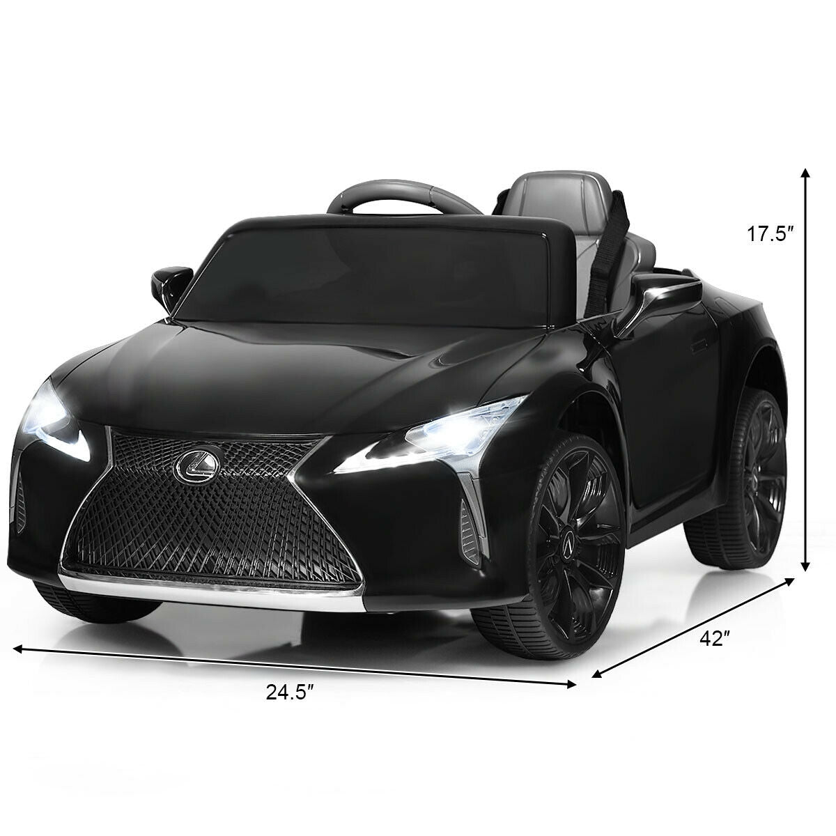 Licensed Lexus LC500 Kids Remote Control Electric Vehicle - Black