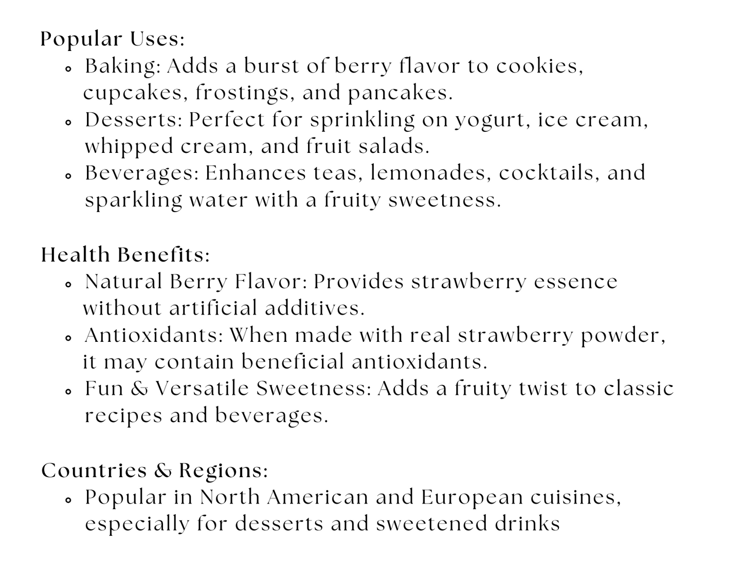 Strawberry Sugar – Granulated Sugar Infused with Real Strawberry Powder