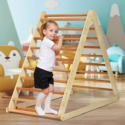 Foldable Wooden Climbing Triangle for Toddlers