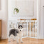 Puerta para mascotas de madera plegable independiente de 36 pulgadas - Blanca