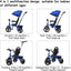 Triciclo Infantil 4 en 1 con Manillar Ajustable - Azul