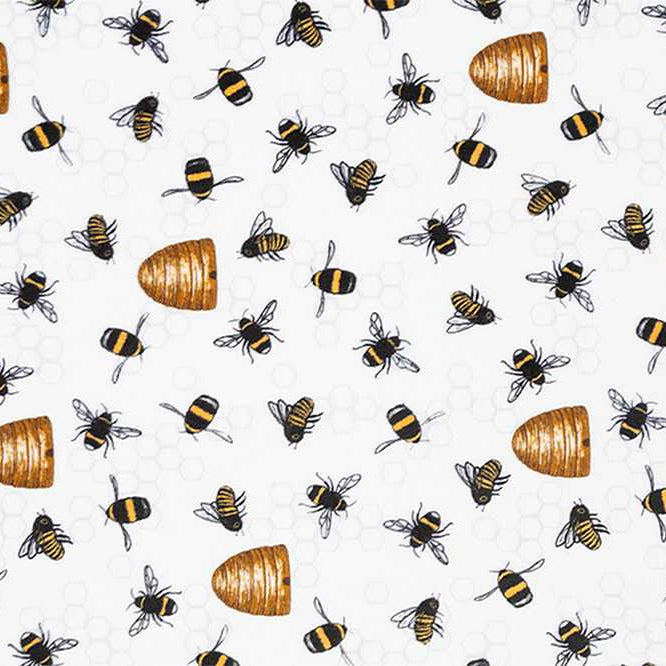 Digital Cuddle Golden Bee's Knees Fabric - 58" per Yard