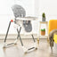 Chaise Haute Pliable pour Bébé avec Réglage de Hauteur à 6 Niveaux - Gris