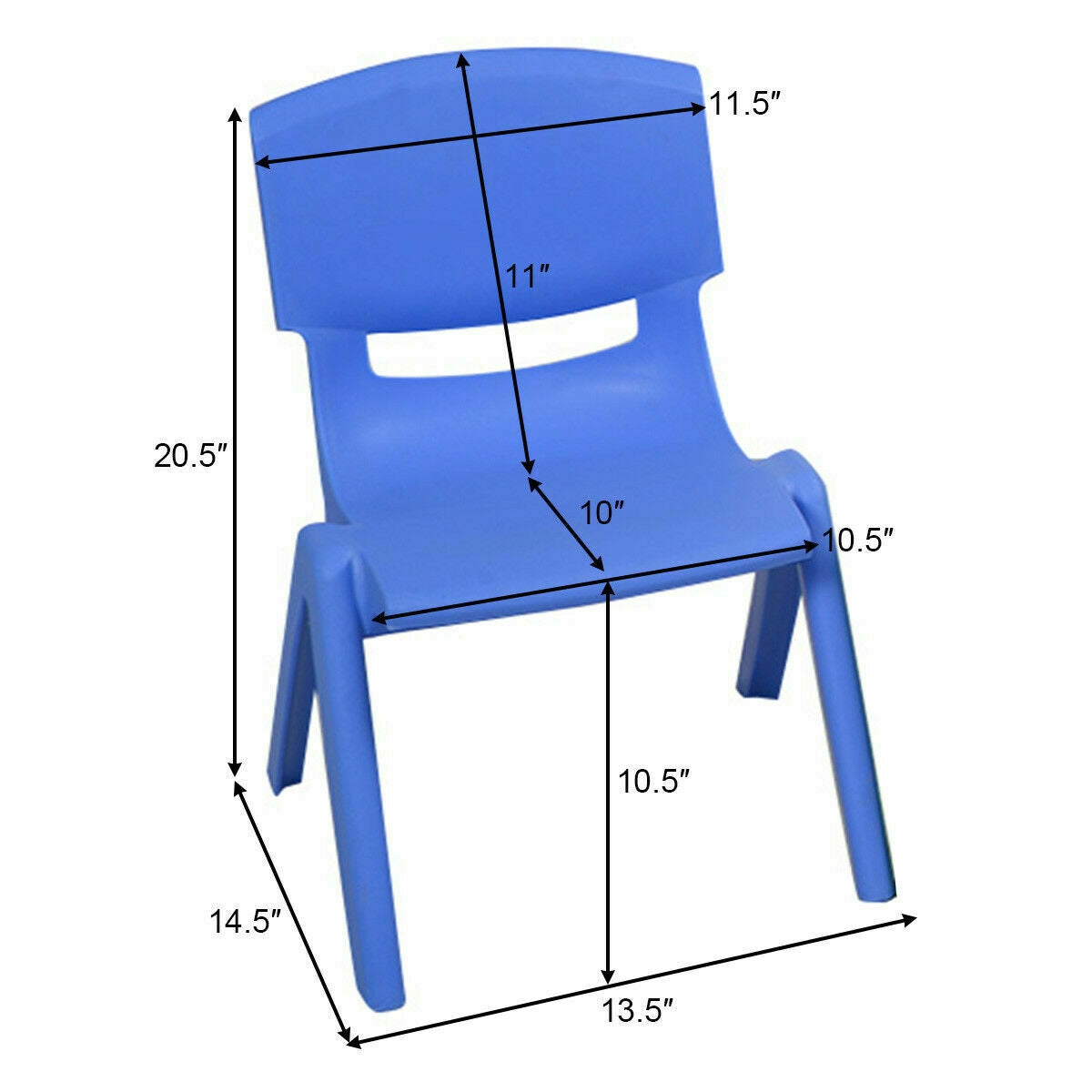 Colorful Stackable Plastic Chairs for Kids - 4-Pack