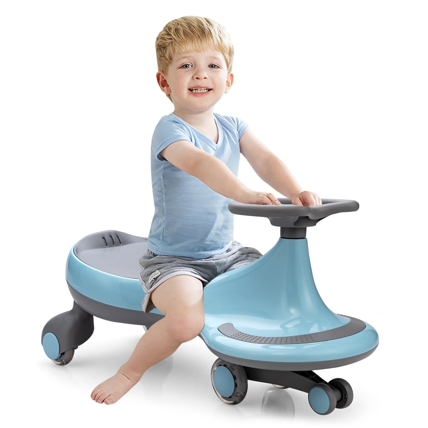 Juguete de montar Wiggle Car con ruedas intermitentes - Azul