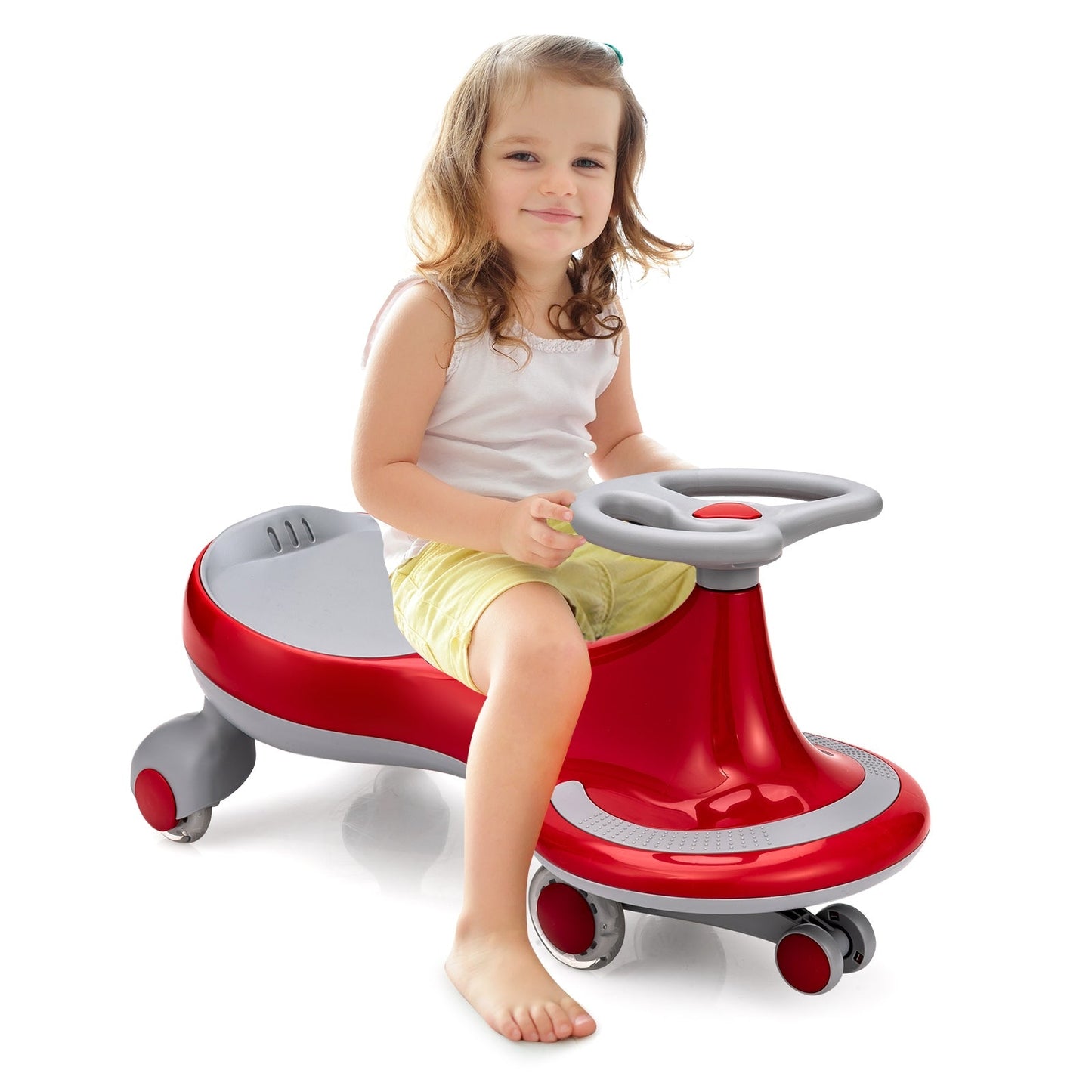 Jouet à bascule Wiggle Car avec roues clignotantes - Rouge